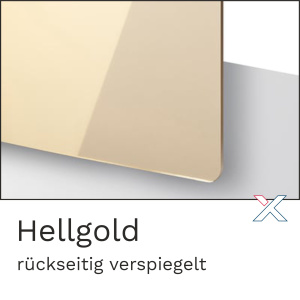 Acrylglas Spiegel Hellgold