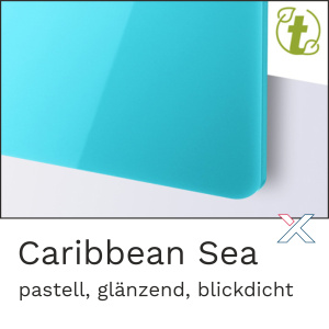 Acrylglas Pastell Caribbean Sea