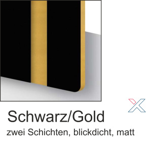 TroLase Schwarz/Gold 1,6mm