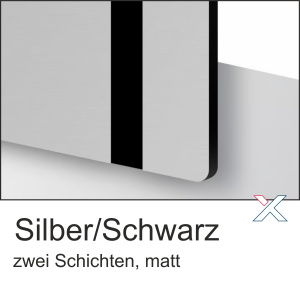 TroLase Metallic Silber/Schwarz 1,6mm